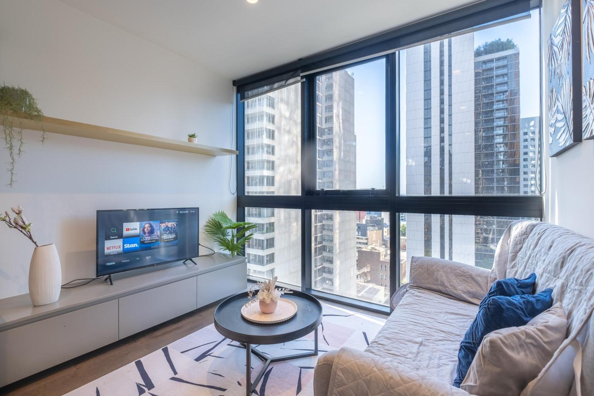 Relaxed 1Br1Ba City View Apt Wifi In Cbd Мелбърн Екстериор снимка